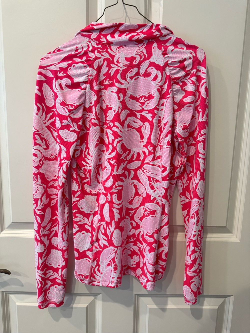 Lilly Pulitzer Luxletic Justine half zip Pullover in cane coral crab collab, Sm. - Picture 3 of 6